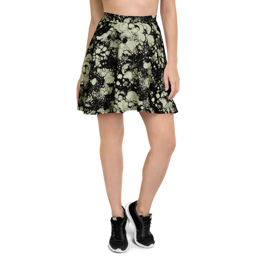 Inkstone Bloom on Skater Skirt — Front