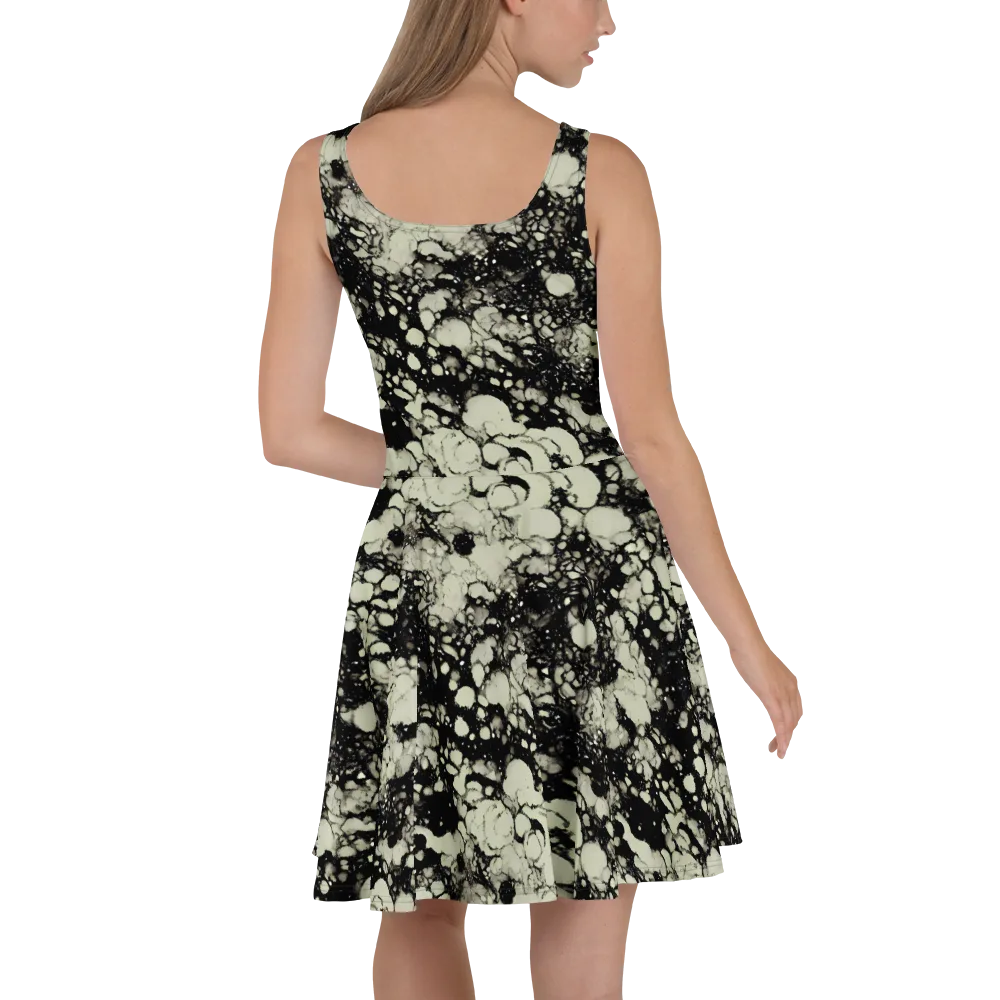 Inkstone Bloom on Skater Dress — Back
