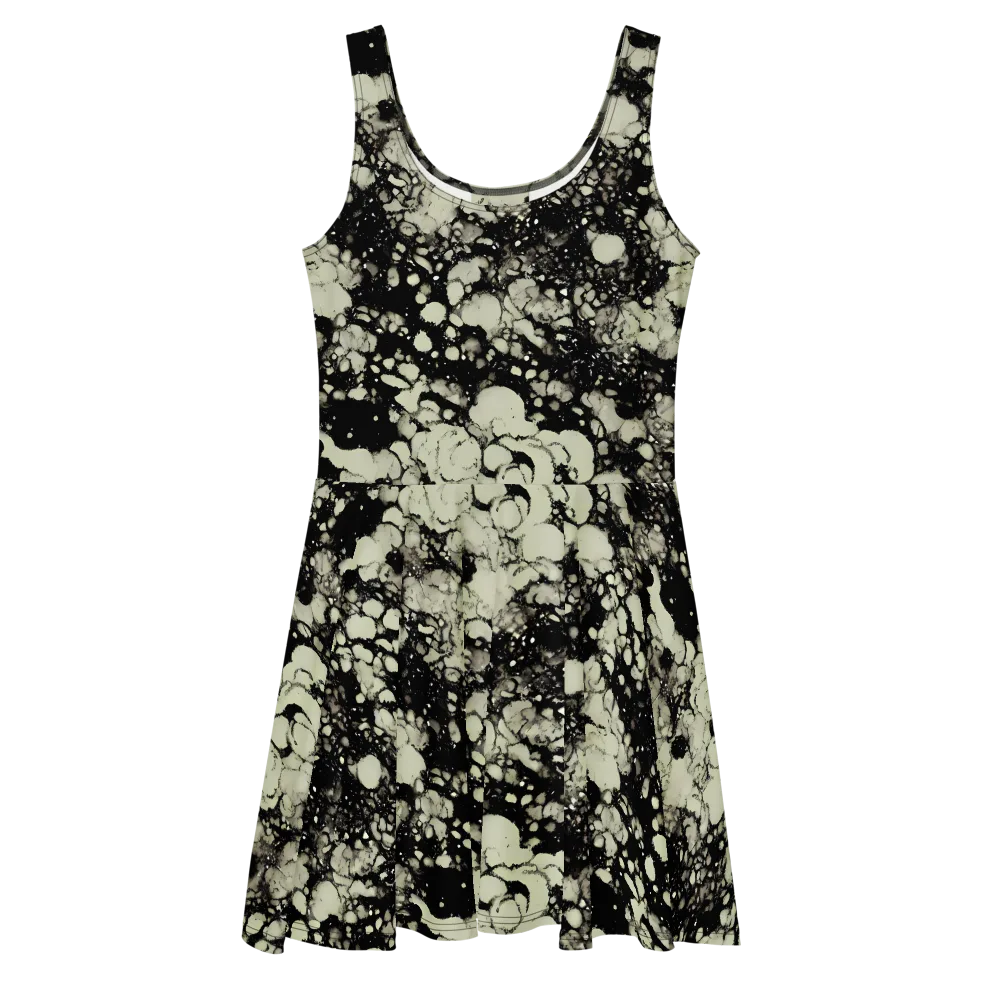 Inkstone Bloom on Skater Dress — Front
