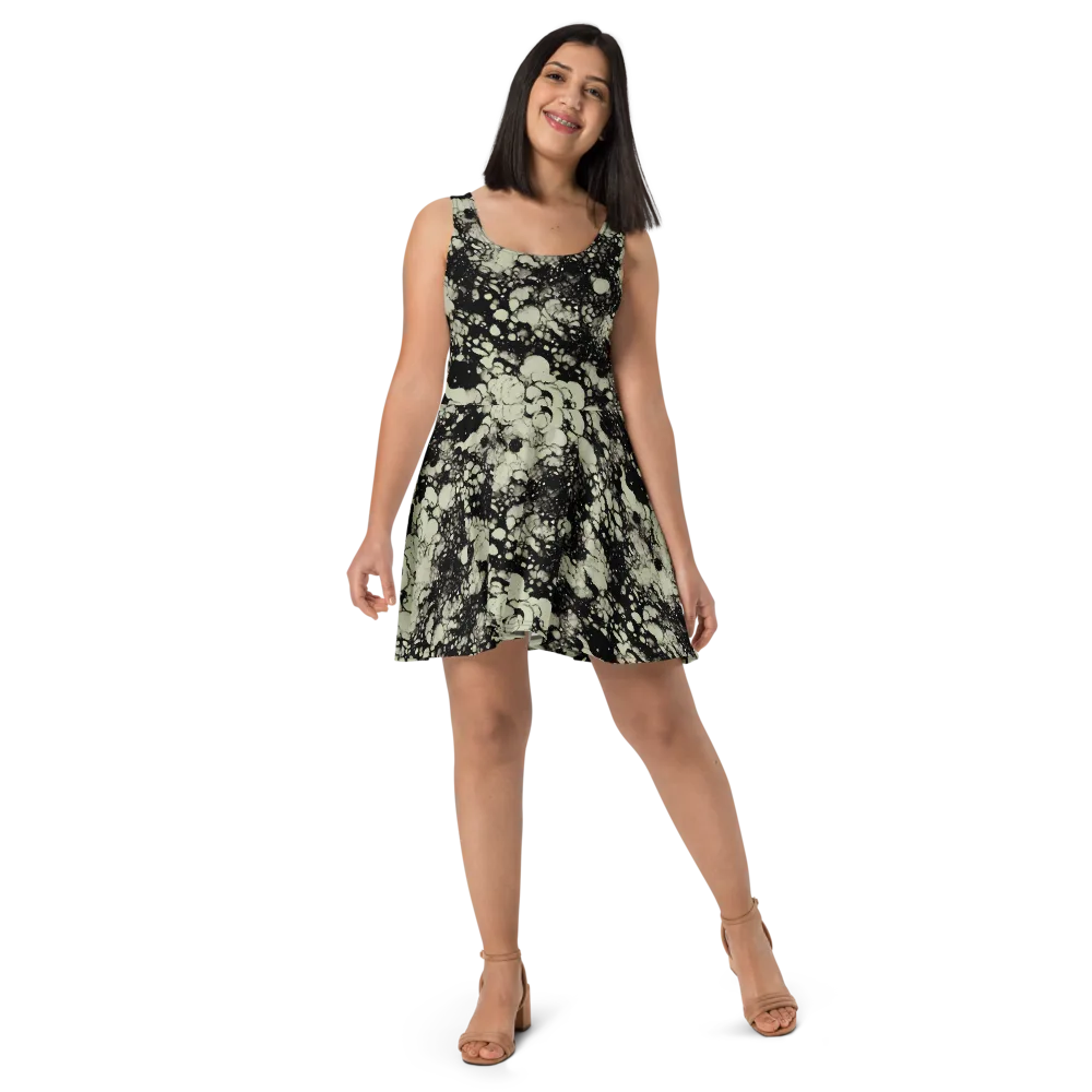 Inkstone Bloom on Skater Dress — Front