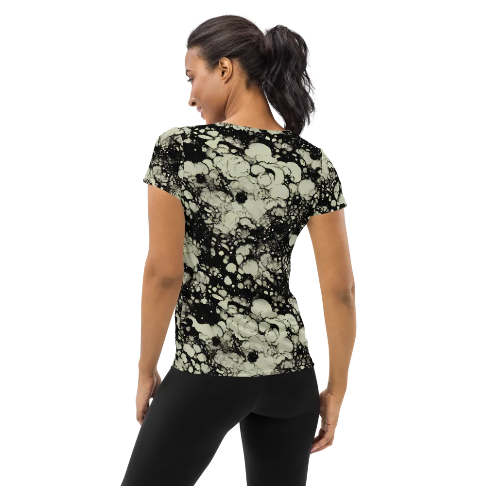 Inkstone Bloom on Women's Athletic T-Shirt — Back