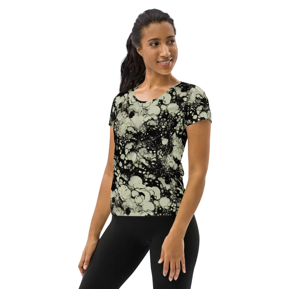 Inkstone Bloom on Women's Athletic T-Shirt — Left