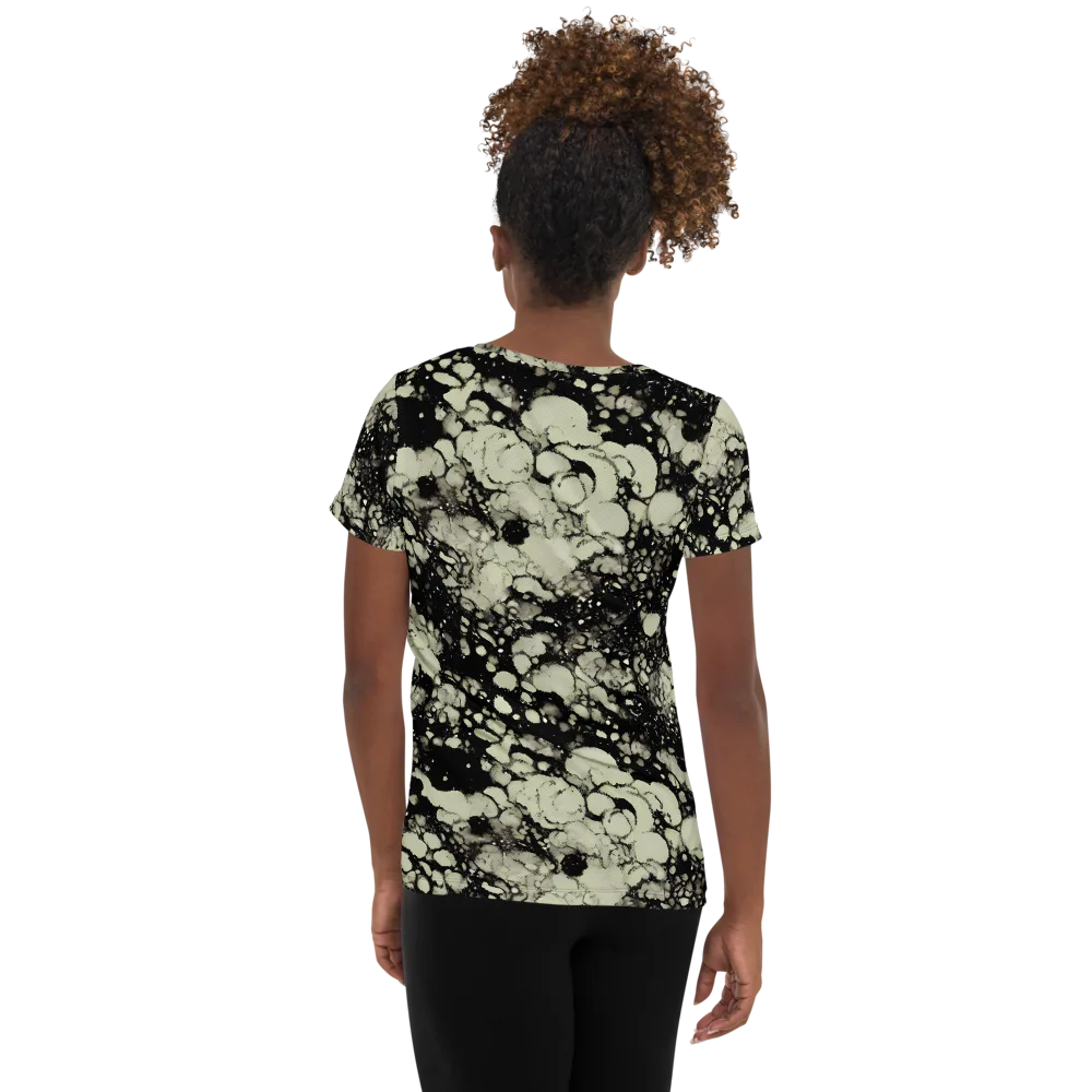 Inkstone Bloom on Women's Athletic T-Shirt — Back