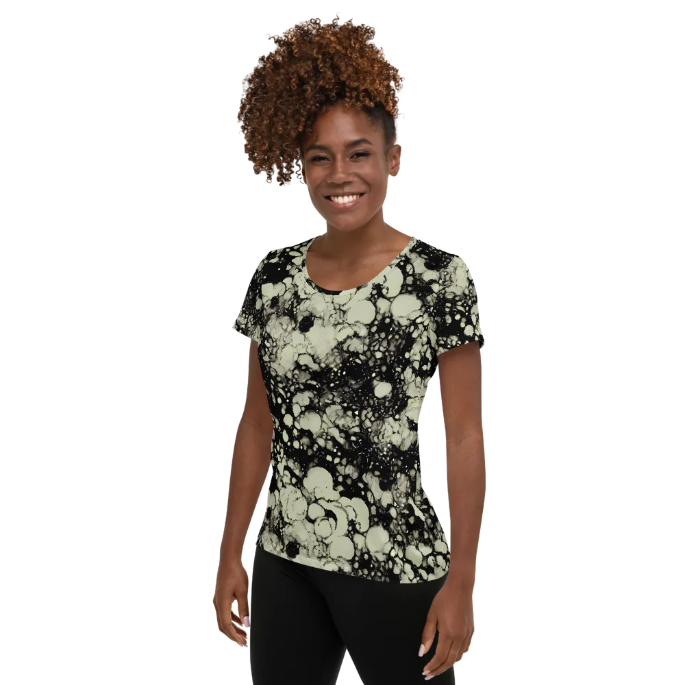 Inkstone Bloom on Women's Athletic T-Shirt — Left