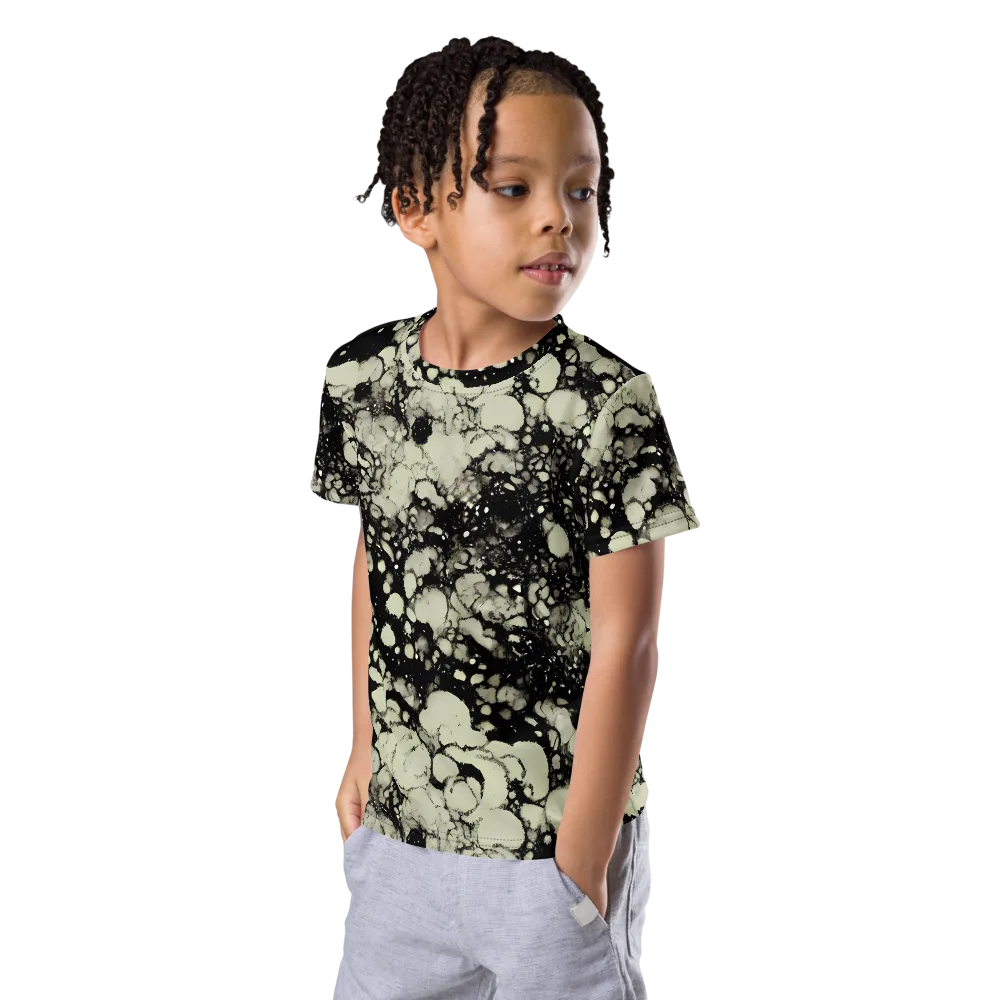 Inkstone Bloom on Kids Crew Neck T-Shirt — Left Front
