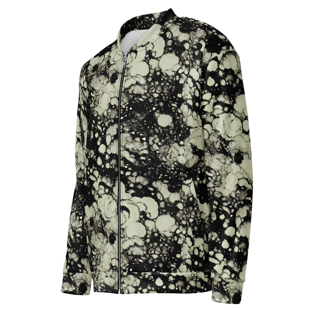 Inkstone Bloom on Bomber Jacket — Left Front
