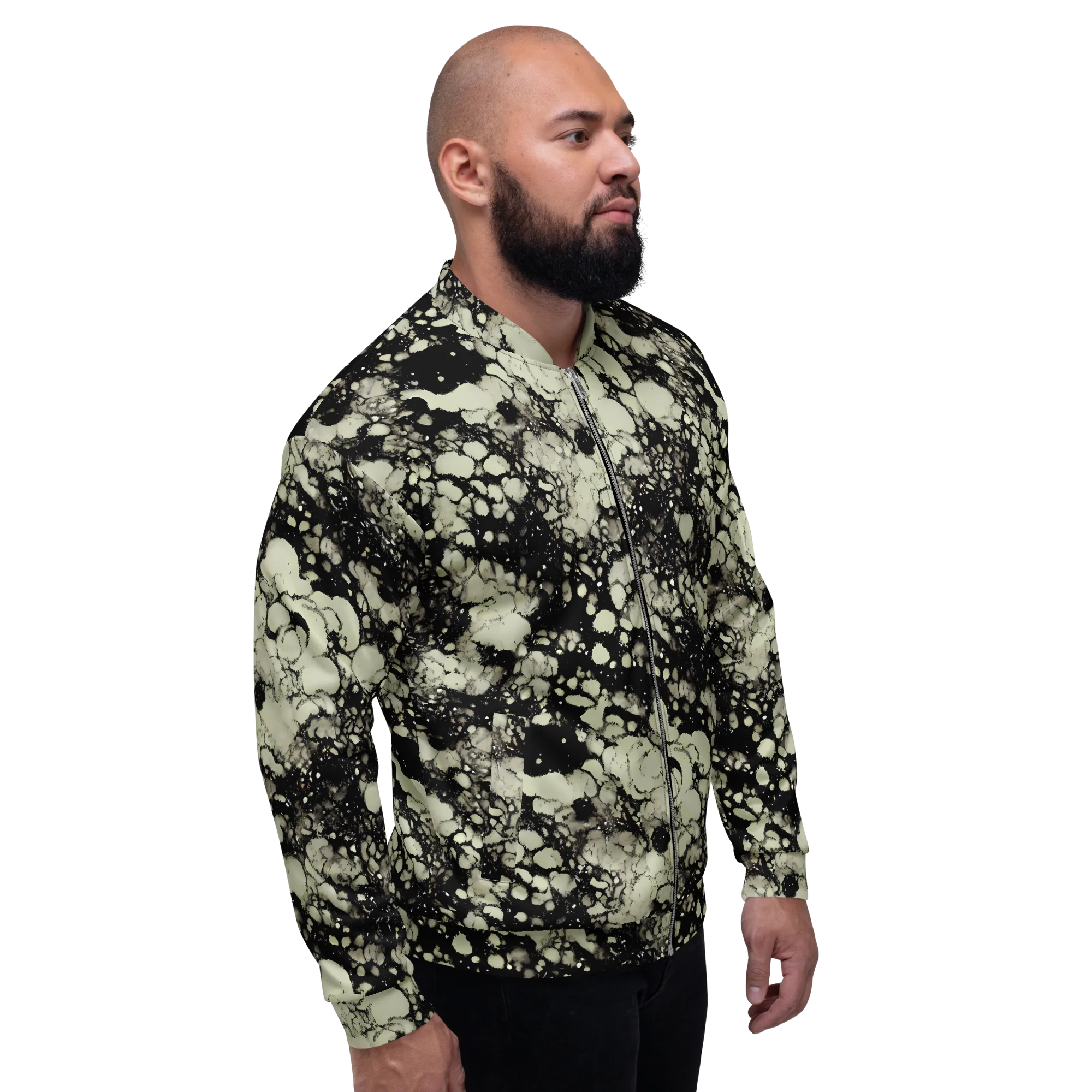 Inkstone Bloom on Bomber Jacket — Right