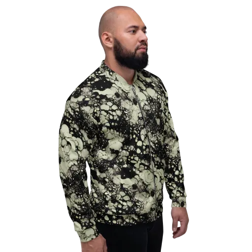 Inkstone Bloom on a Bomber Jacket