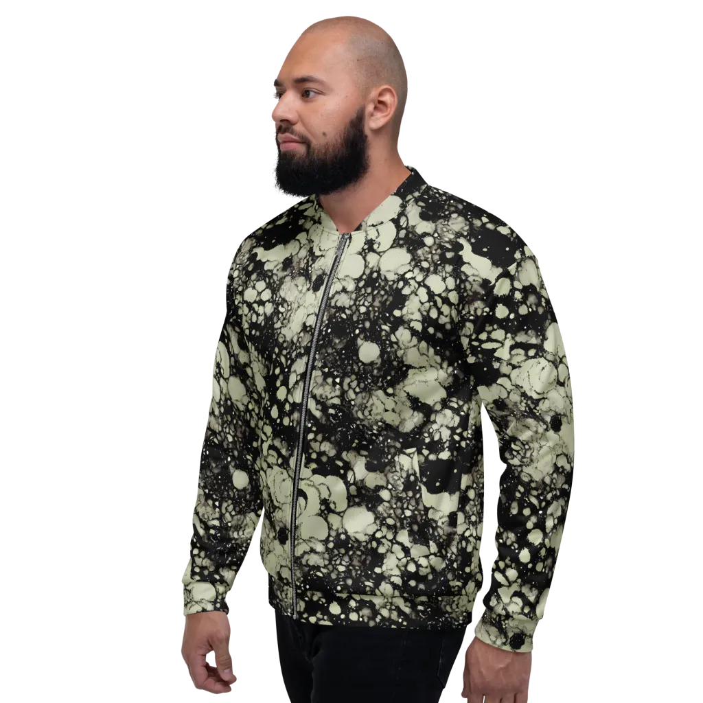 Inkstone Bloom on Bomber Jacket — Left