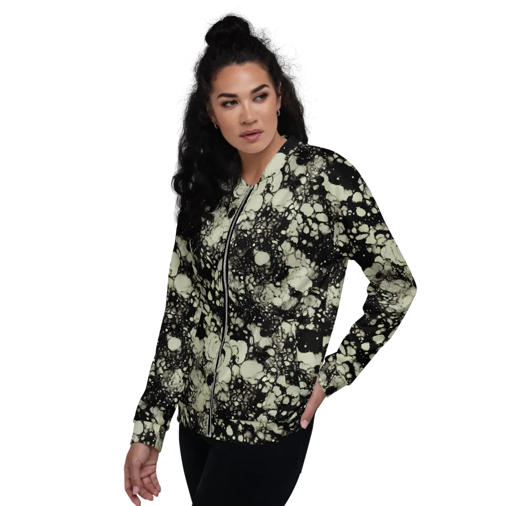Inkstone Bloom on Bomber Jacket — Left