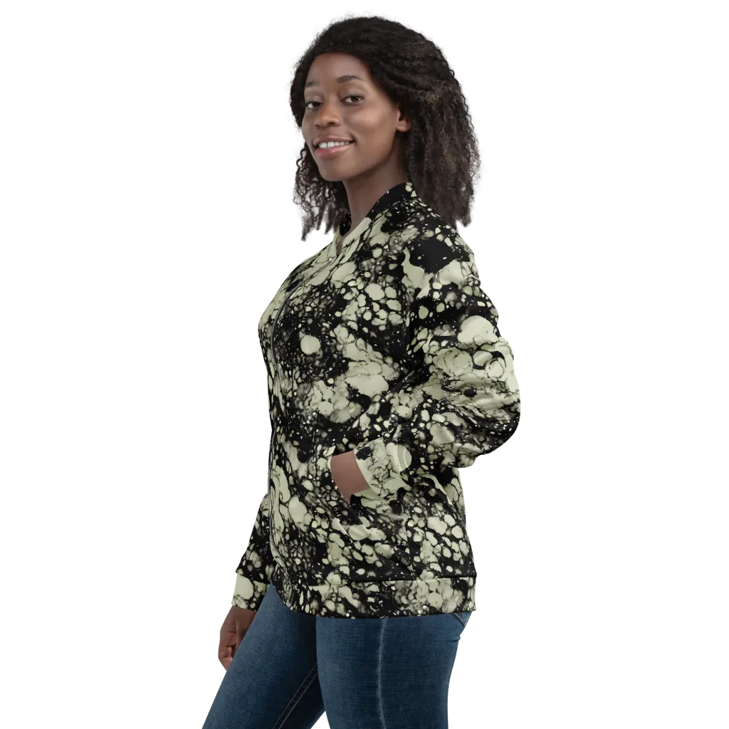 Inkstone Bloom on Bomber Jacket — Left