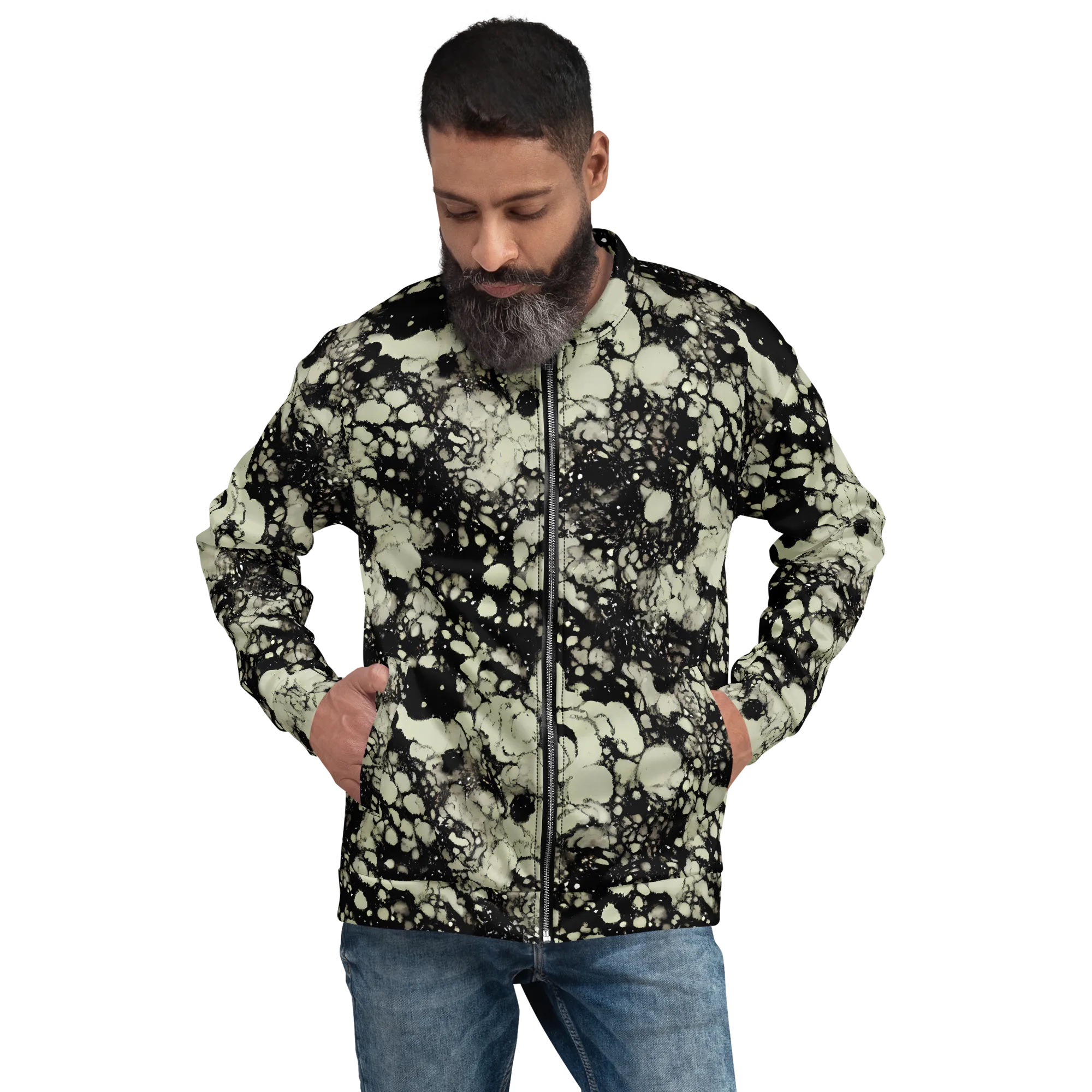 Inkstone Bloom on Bomber Jacket — Front