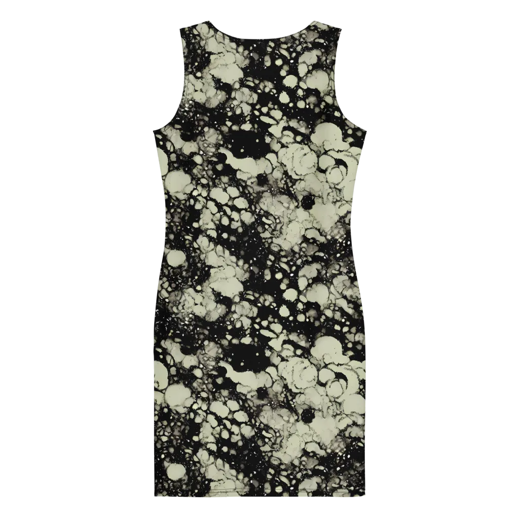 Inkstone Bloom on Bodycon Dress — Back