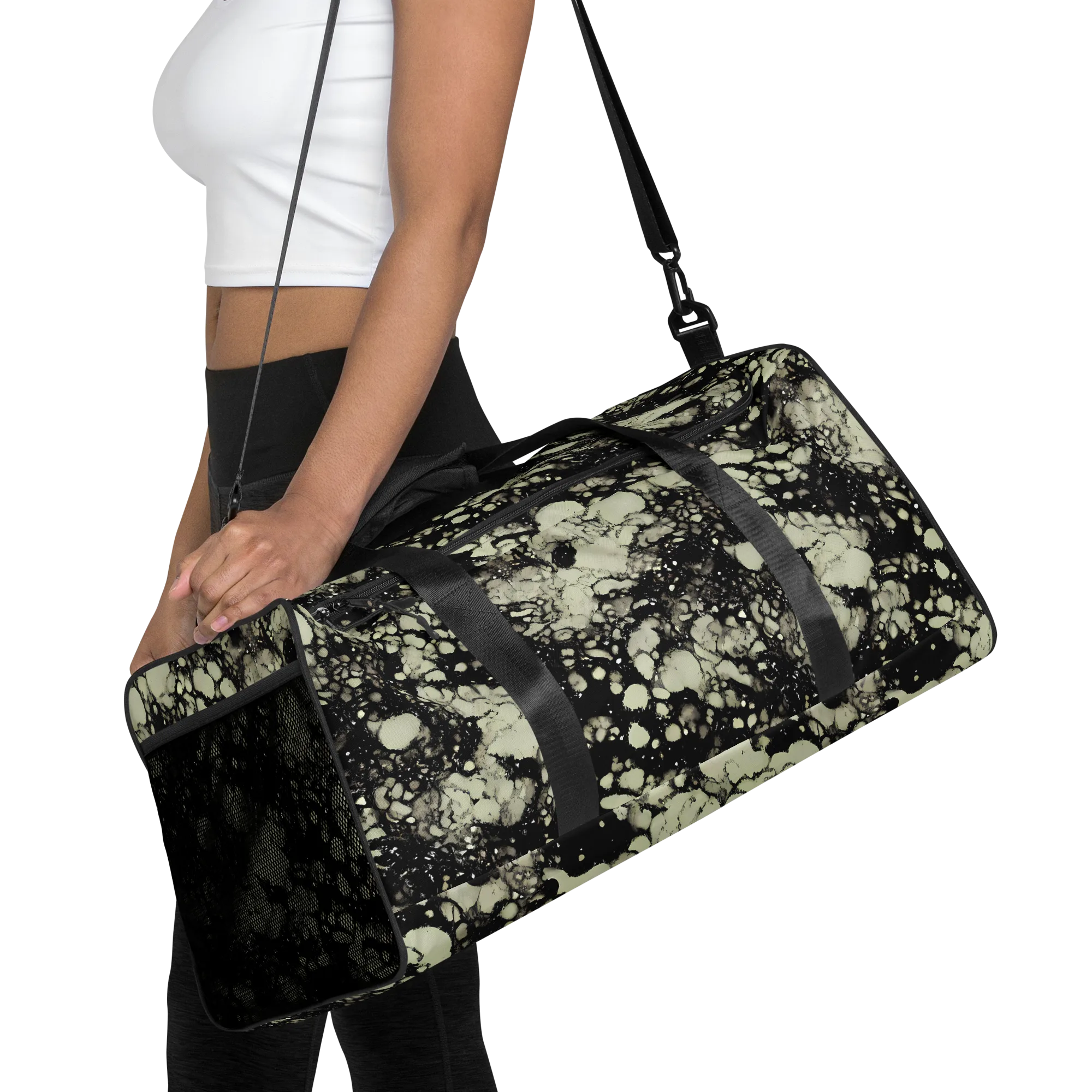 Inkstone Bloom on Duffle Bag — Front