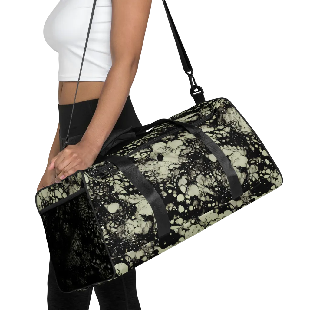 Inkstone Bloom on Duffle Bag — Front