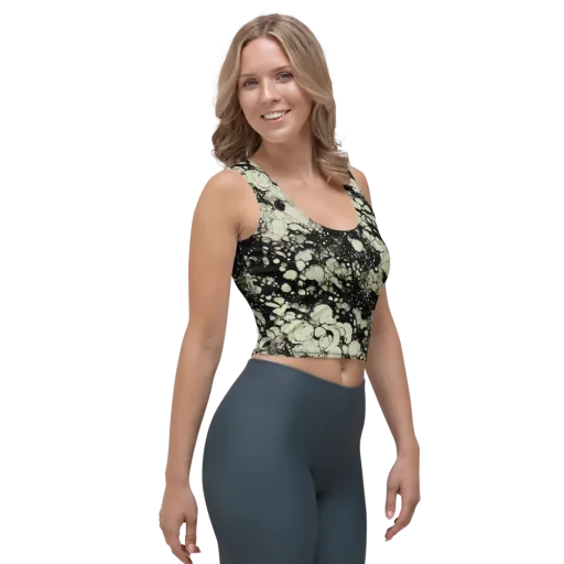 Inkstone Bloom on a Crop Top