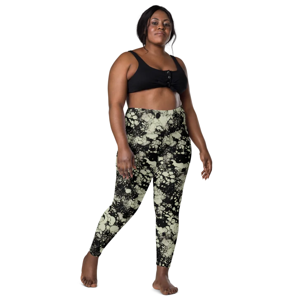 Inkstone Bloom on Leggings with Pockets — Front