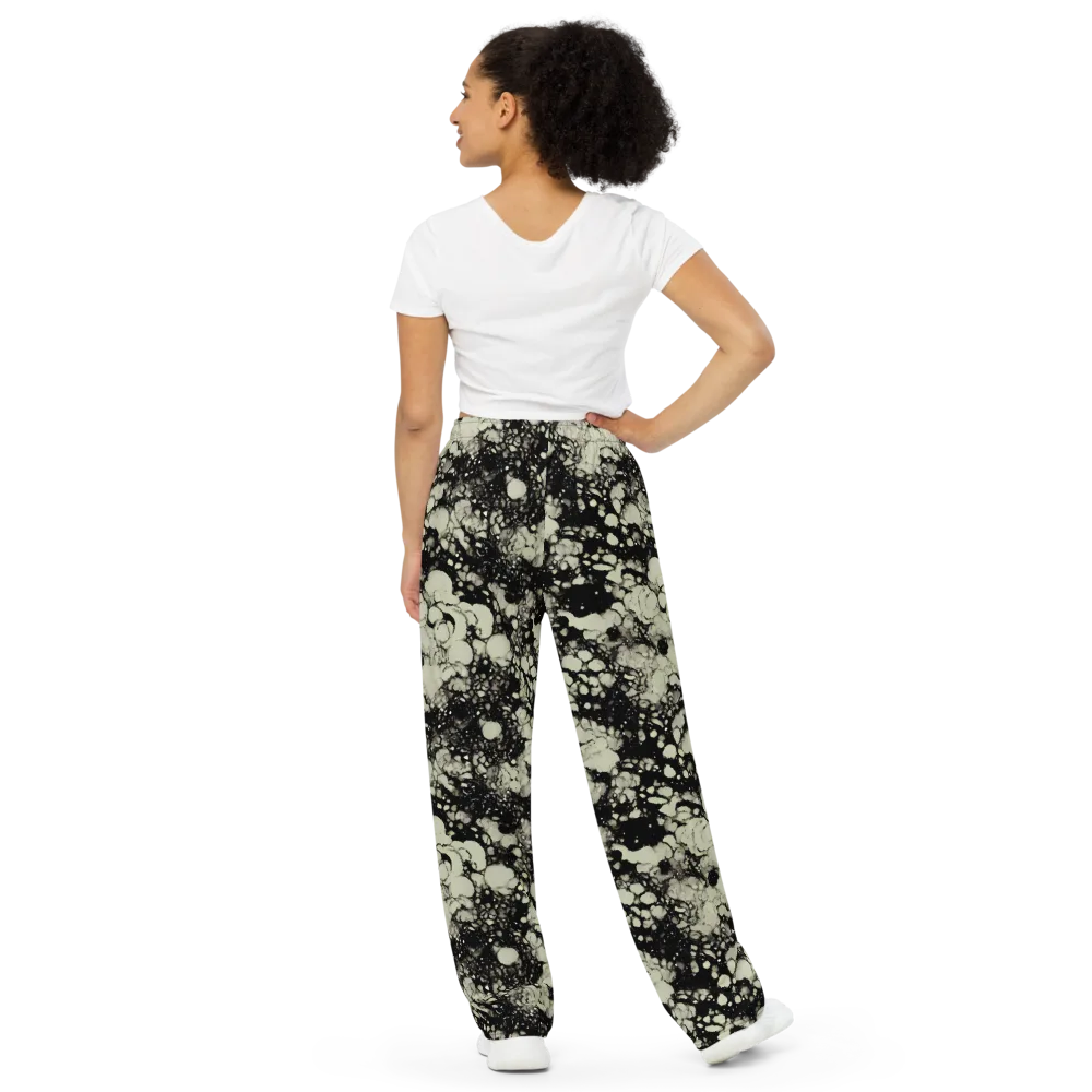 Inkstone Bloom on Wide-Leg Pants — Back