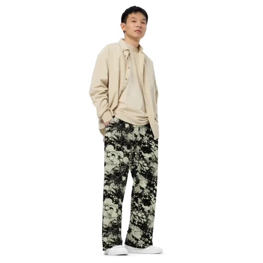 Inkstone Bloom on a Wide-Leg Pants