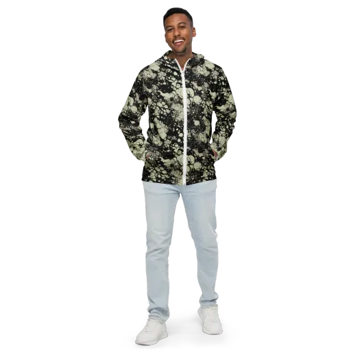 Inkstone Bloom on a Men's Windbreaker