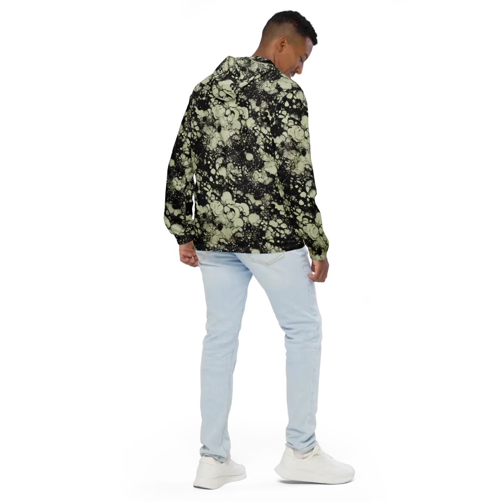 Inkstone Bloom on Men's Windbreaker — Back