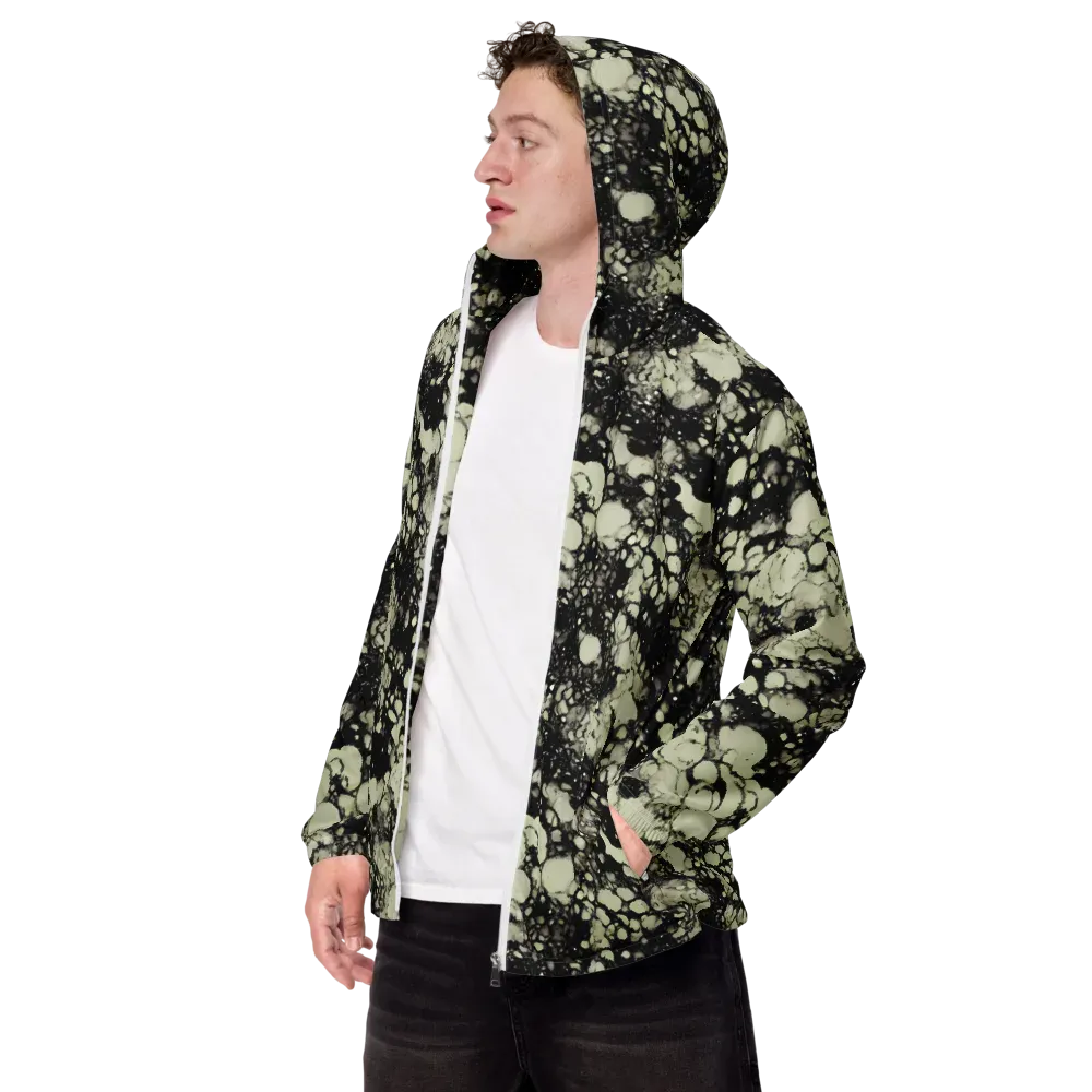 Inkstone Bloom on Men's Windbreaker — Left Front
