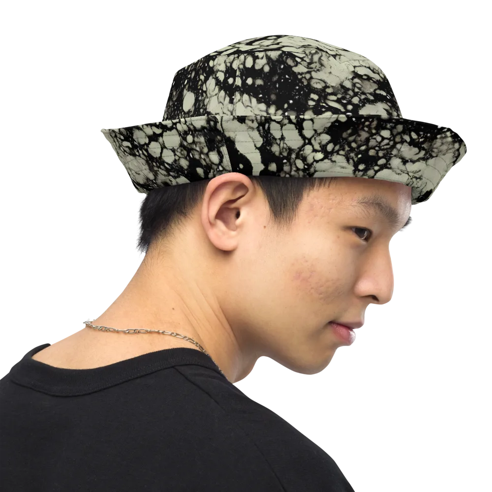 Inkstone Bloom on Reversible Bucket Hat — Right Outside