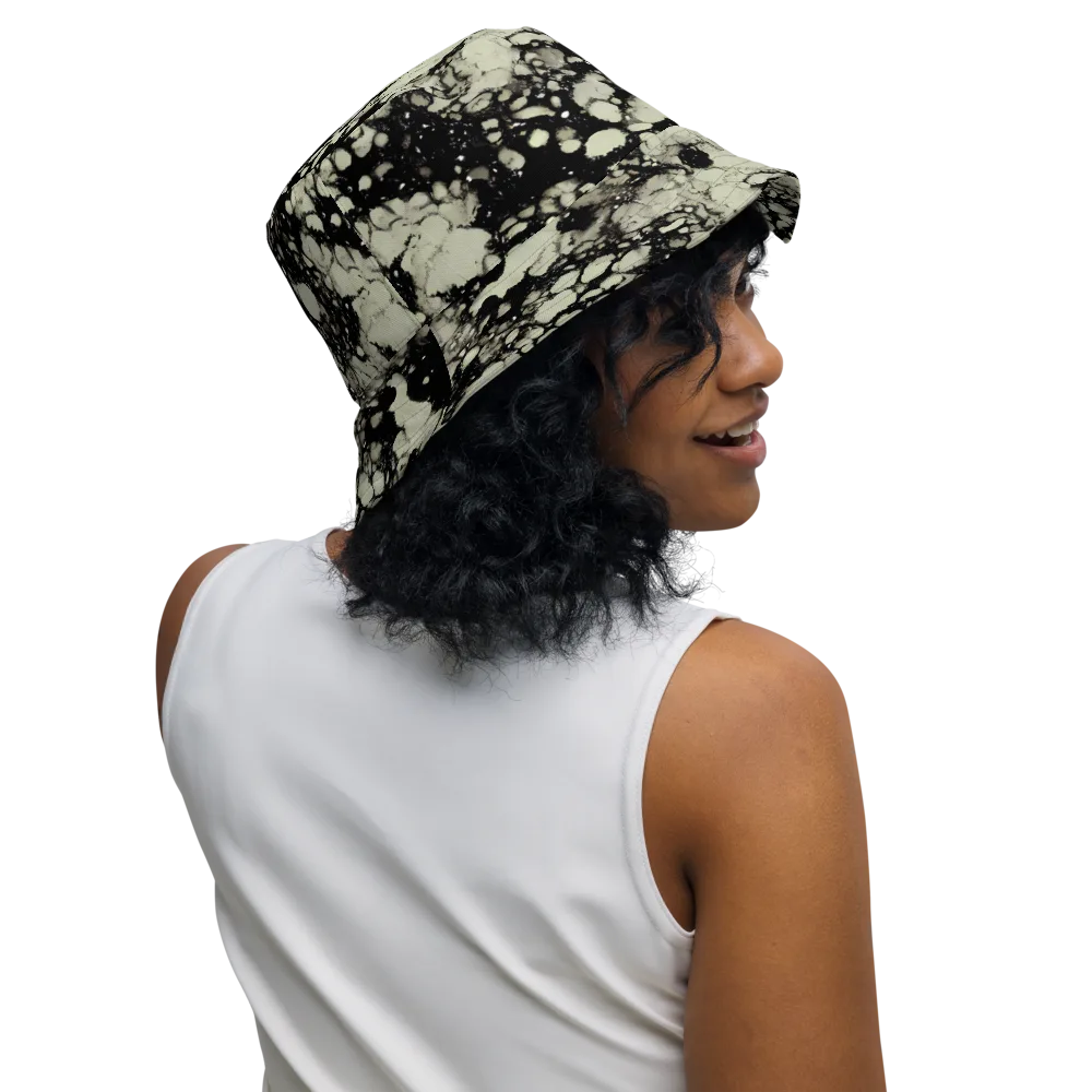 Inkstone Bloom on Reversible Bucket Hat — Right Outside
