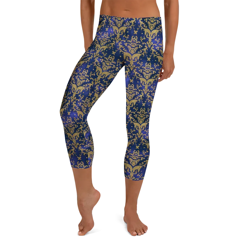 Royal Filigree on Capri Leggings — Front