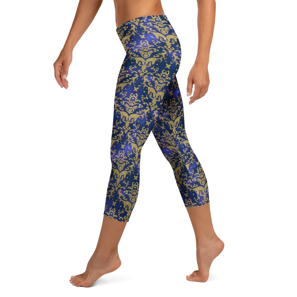 Royal Filigree on Capri Leggings — Left
