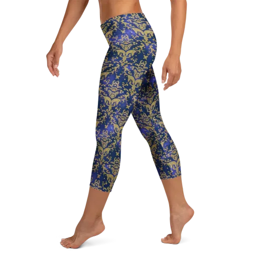 Royal Filigree on a Capri Leggings