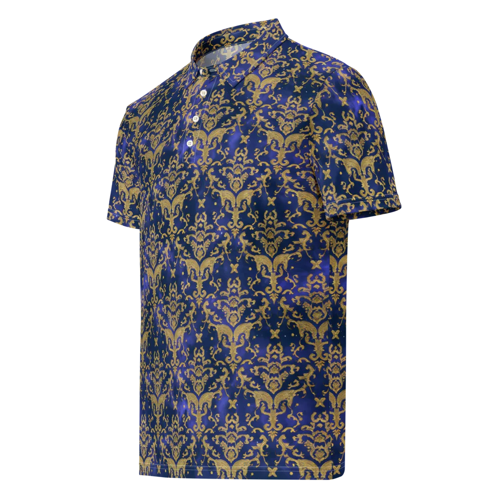 Royal Filigree on Men's Slim Fit Polo Shirt — Left Front