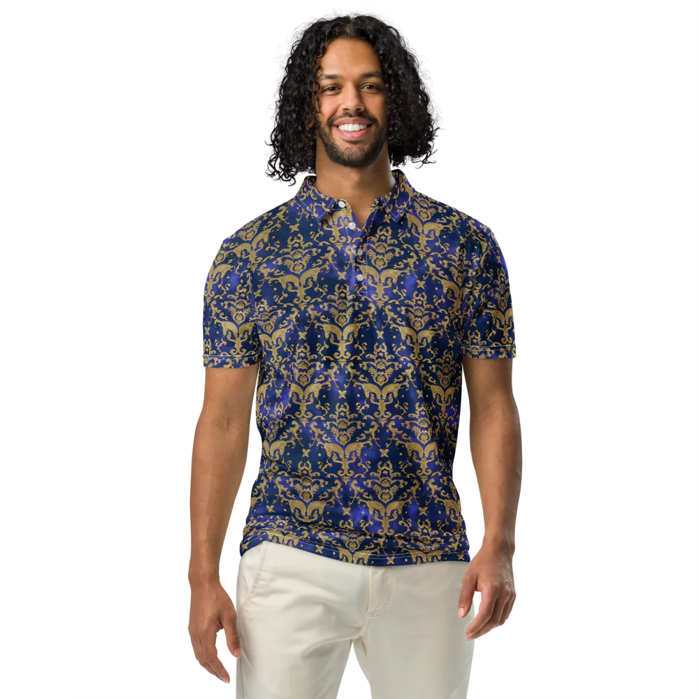 Royal Filigree on Men's Slim Fit Polo Shirt — Front