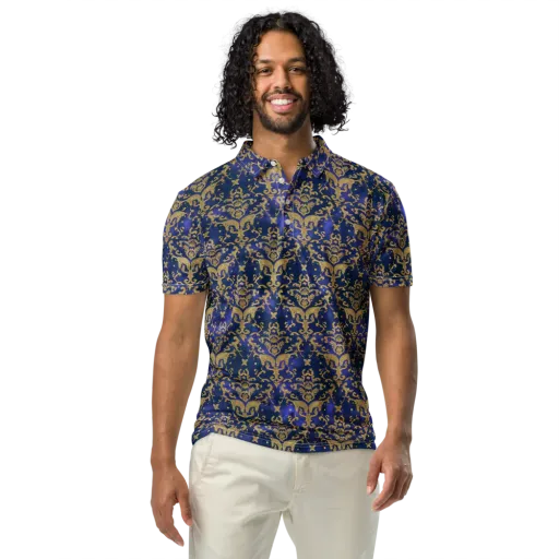 Royal Filigree on a Men's Slim Fit Polo Shirt