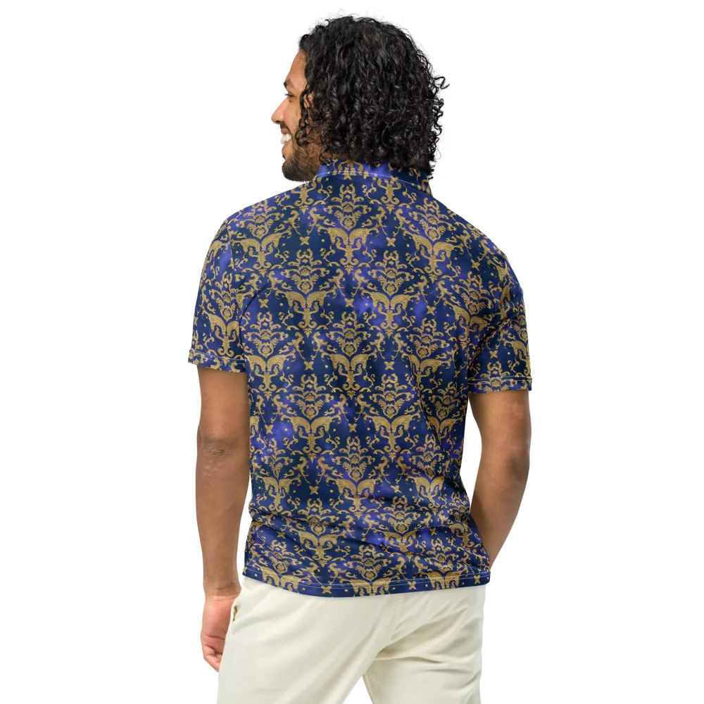 Royal Filigree on Men's Slim Fit Polo Shirt — Back
