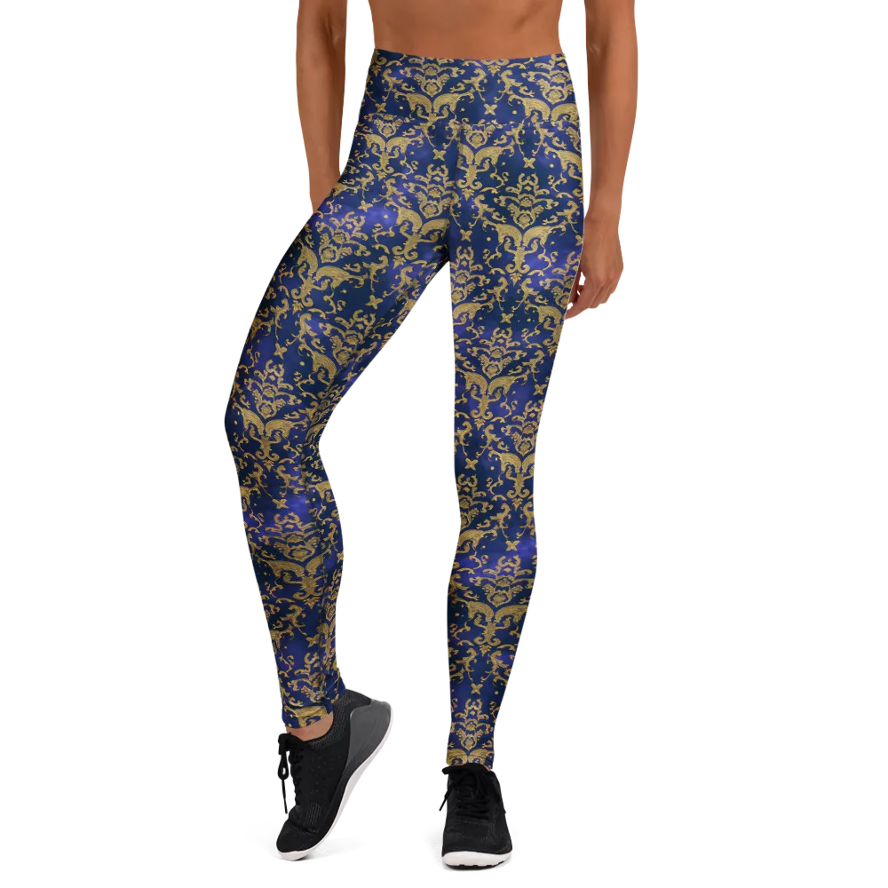 Royal Filigree on Yoga Leggings — Front