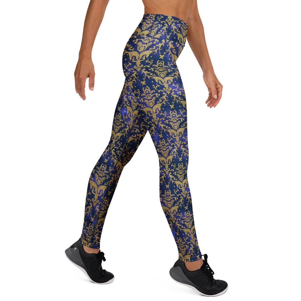 Royal Filigree on Yoga Leggings — Right