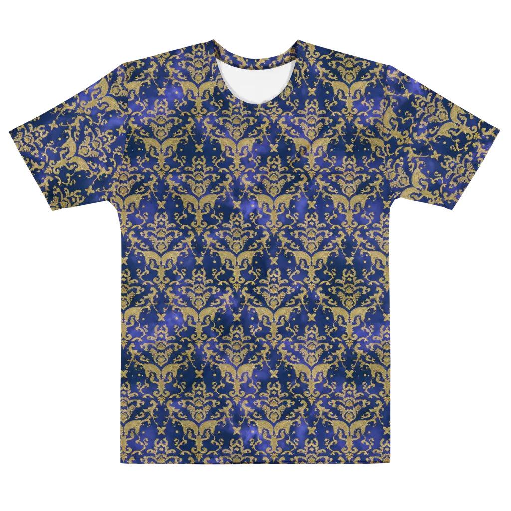 Royal Filigree on Men's Cotton Crew Neck T-Shirt — Front
