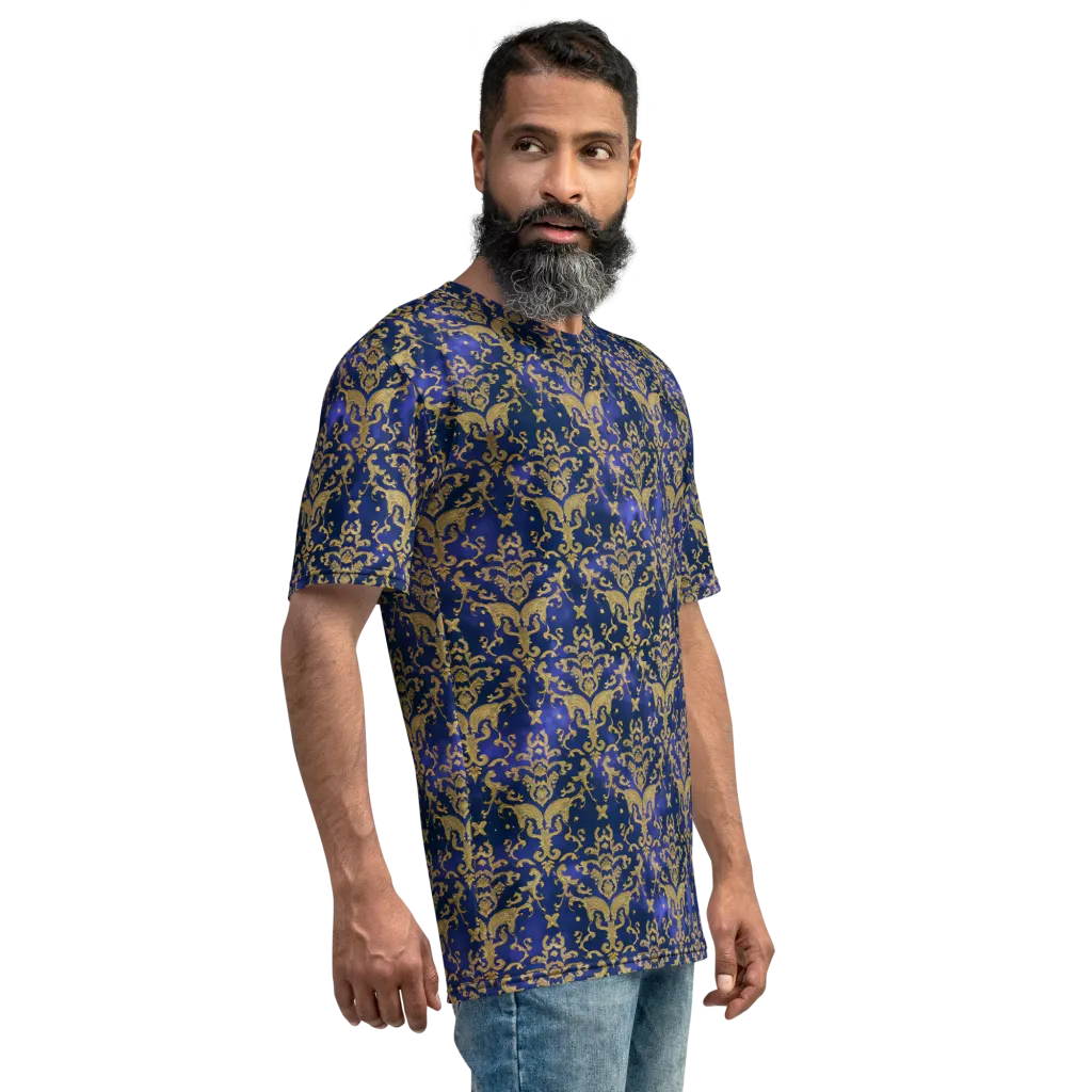 Royal Filigree on Men's Crew Neck T-Shirt — Right