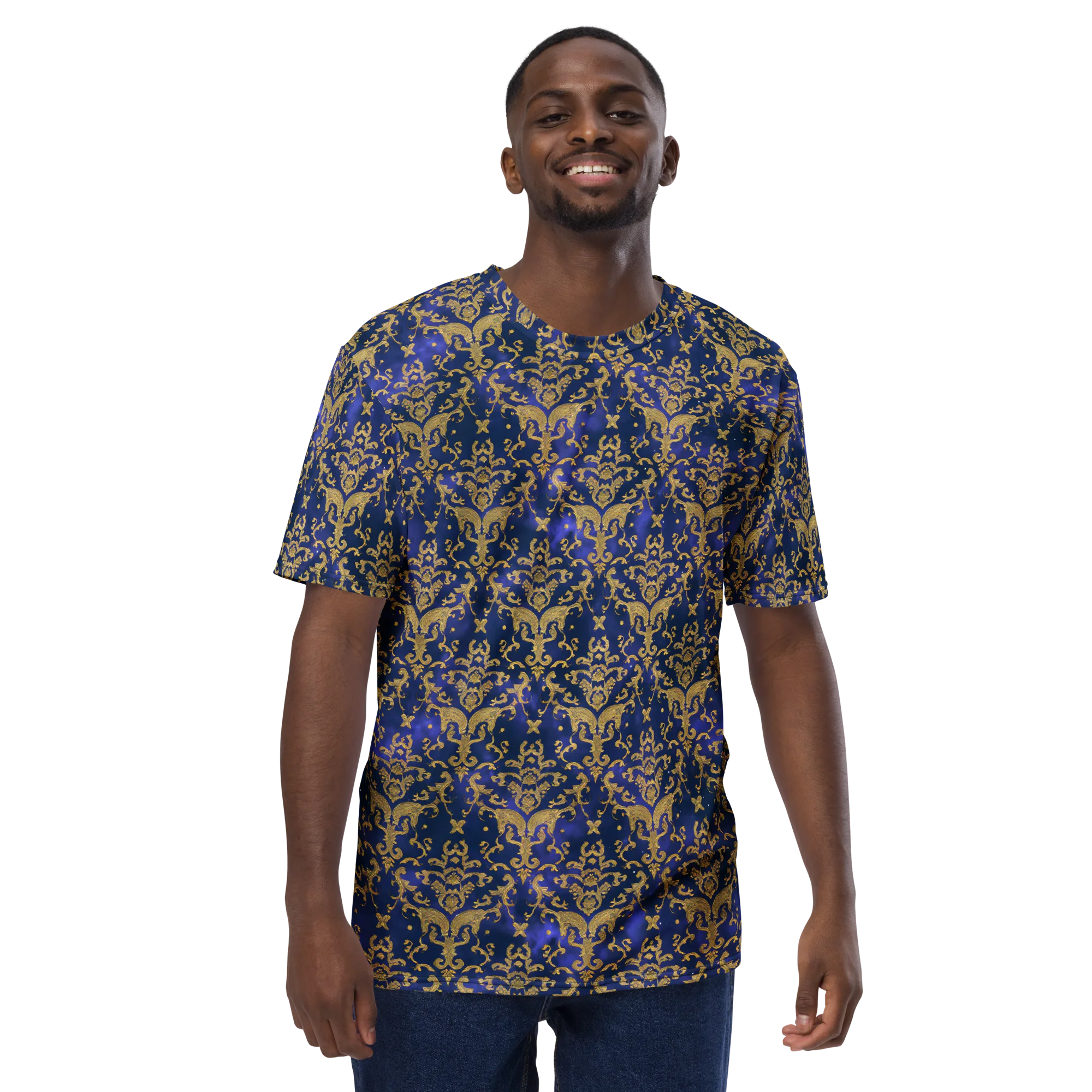 Royal Filigree on Men's Crew Neck T-Shirt — Front