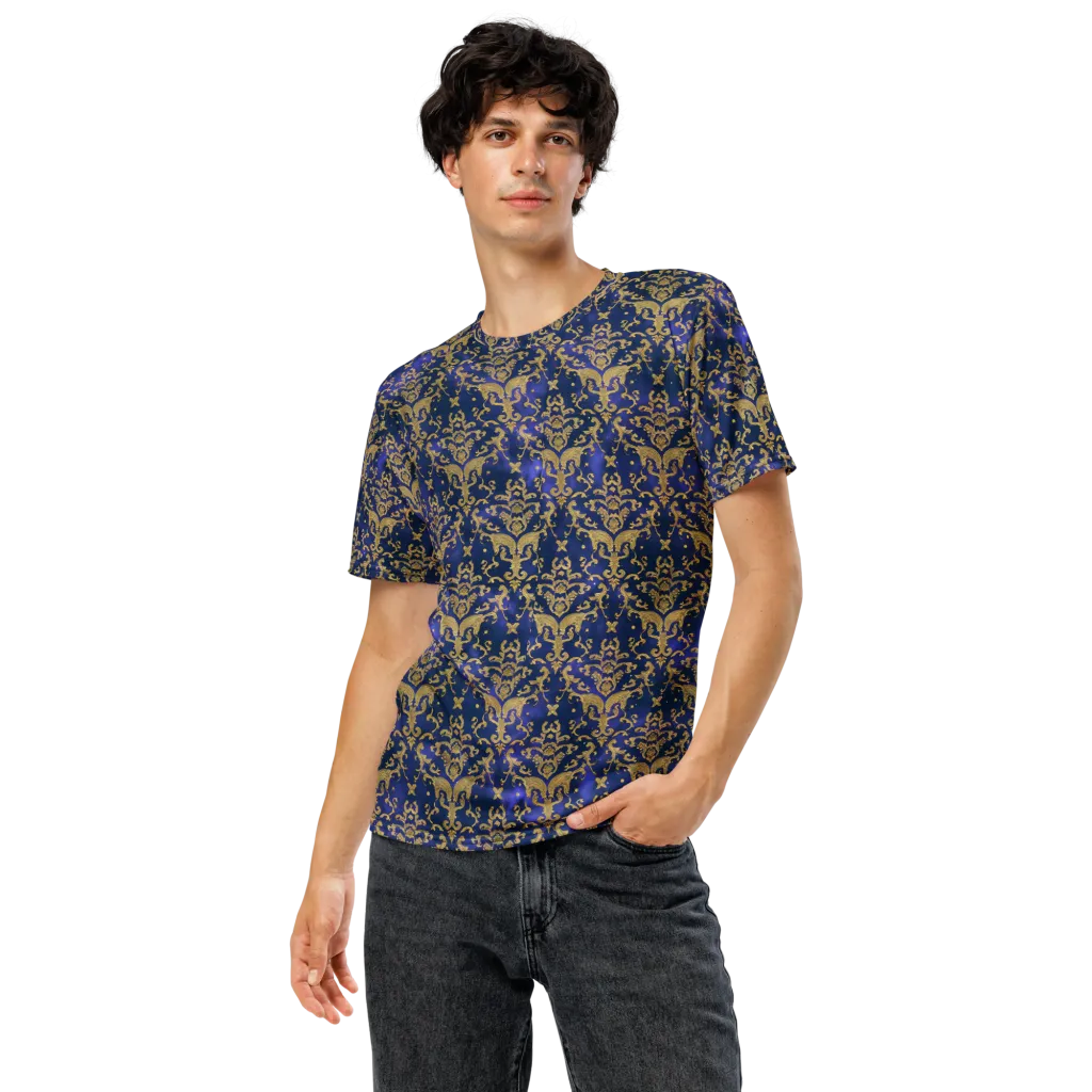 Royal Filigree on Men's Crew Neck T-Shirt — Front