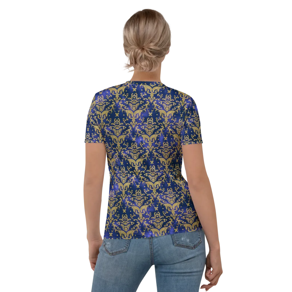 Royal Filigree on Women's Crew Neck T-Shirt — Back