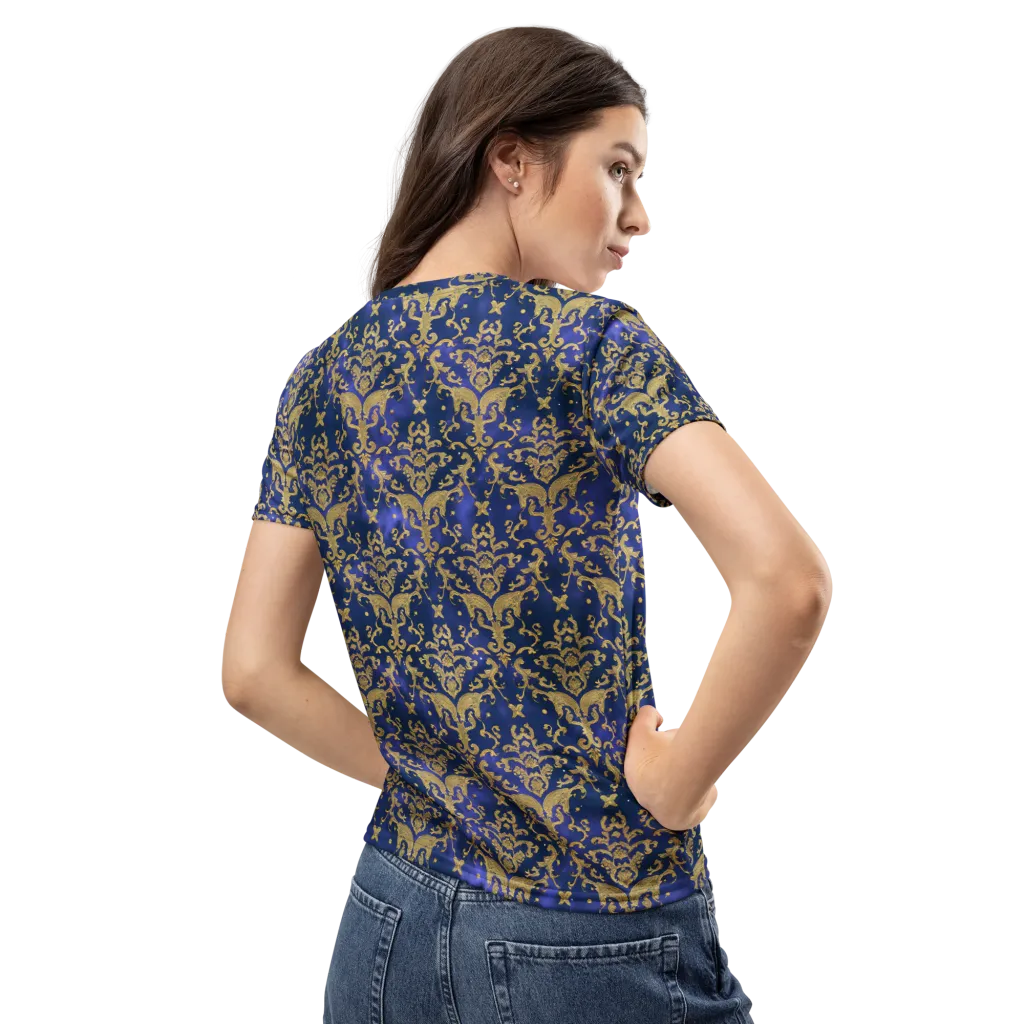 Royal Filigree on Women's Crew Neck T-Shirt — Back