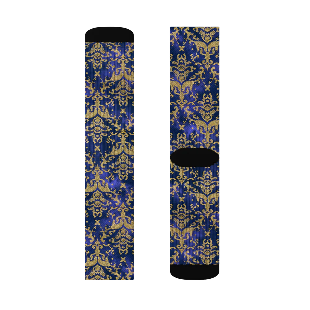 Royal Filigree on Socks — Left Sock