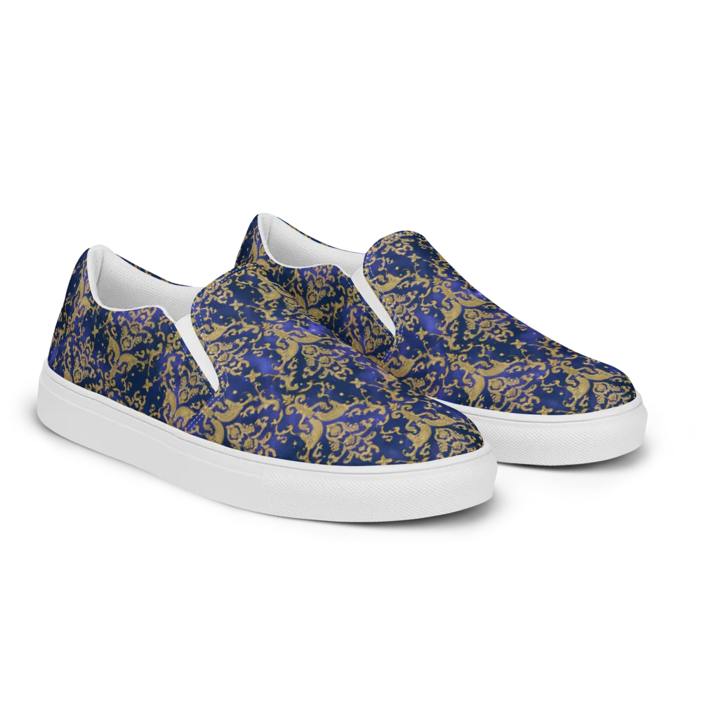 Royal Filigree on Women's Slip-On Canvas Shoes — Right Front