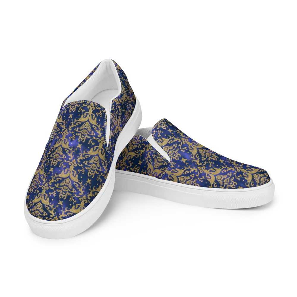 Royal Filigree on Women's Slip-On Canvas Shoes — Left Front