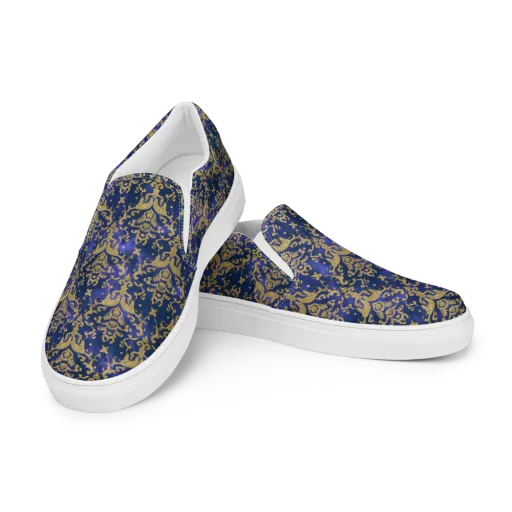 Royal Filigree on a Women's Slip-On Canvas Shoes