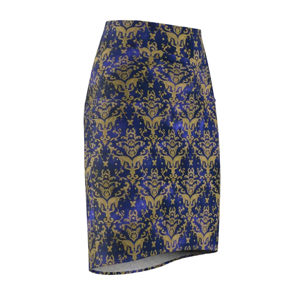 Royal Filigree on Pencil Skirt — Front Side