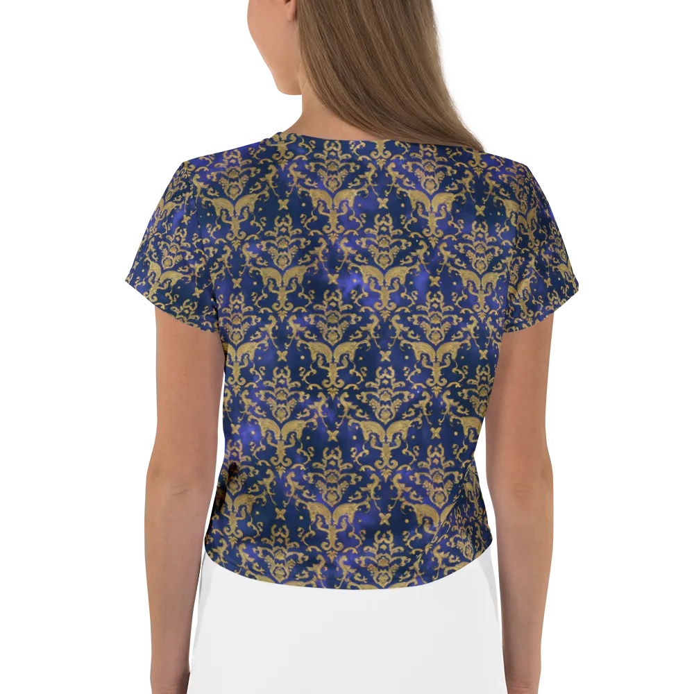 Royal Filigree on Crop Tee — Back