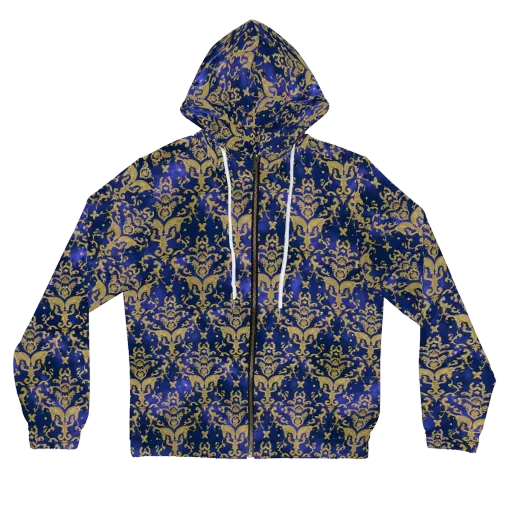 Royal Filigree on a Women's Full-Zip Hoodie